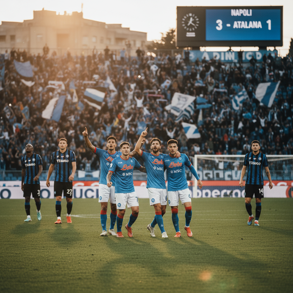 Napoli Vs Atalanta: Menang 3-1, Partenopei ke Puncak Klasemen